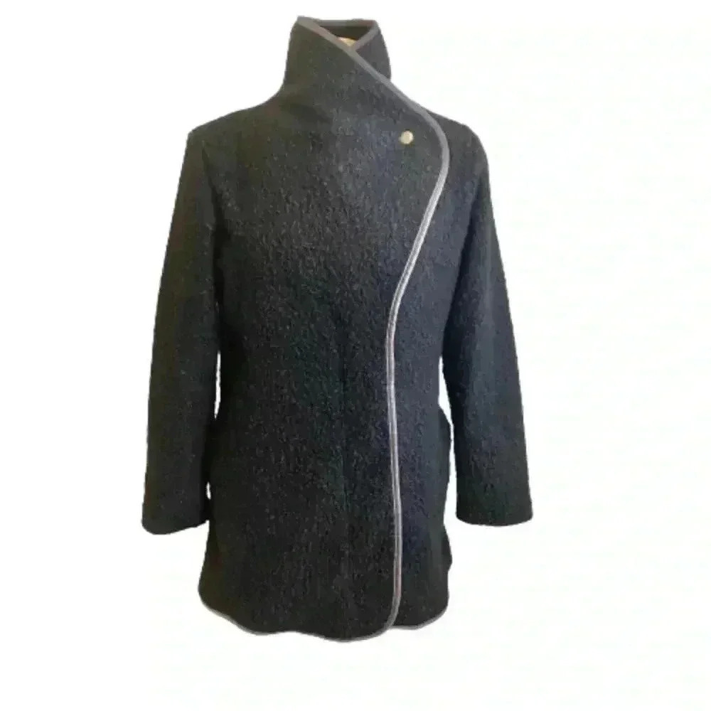 Simply Noelle Sherpa funnel neck double breasted lagenlook English countryside